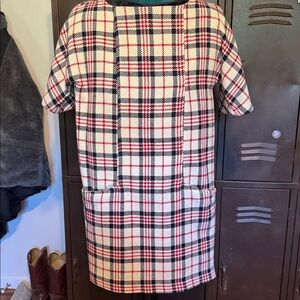 Zara Basic Red and Blue Checkered Mini Dress sz XS